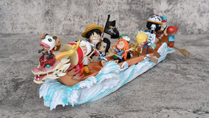 Figuras Gk de 36CM, 1 pieza, modelo de barco soleado, adornos, juguetes de PVC Sanji <span class=keywords><strong>BROOK</strong></span> Usopp Luffy <span class=keywords><strong>Zoro</strong></span>, figura de Anime de PVC, estatua de Anime - Product Image 2