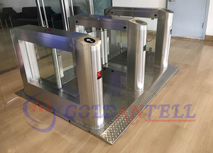 Acero inoxidable entra torniquete bidireccional oscilación mecánica puerta automática al aire libre torniquete RFID tarjeta de control de acceso - Product Image 4