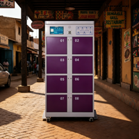 Kiosco de Intercambio de Baterías para Scooters Eléctricos con Control por Código QR, 8 Ranuras, IP54, para Exteriores, con PD, para la E-movilidad en África