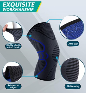 Diz ağrısı kabartma örgü spor günlük yüksek elastikiyet aşınma diz desteği koşu spor performansı dizlik - Product Image 2