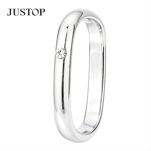 JUSTOP 925 Silver Plated <b>Plain</b> Band <b>Ring</b> Classic Unisex Wedding Jewelry Fashion <b>Rings</b> - Product Image 3