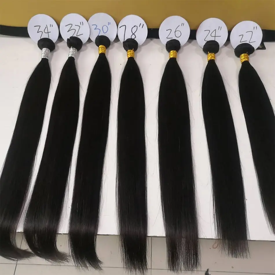 Raw Mink Brazilian Virgin Cuticle Aligned Human Hair Bundles Extensions Yeswigs 10A Grade Straight 100% Human Hair Weave Bundles