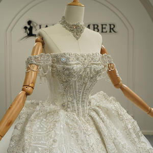 Gt26037 Vestido de Novia Moderno con Apliques, Estilo Princesa, Hombros Descubiertos, Cielo Estrellado, Ambiente Romántico, Vestido de Baile - Product Image 5