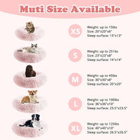 Lieferanten große Luxus kissen rosa lange Plüsch Innen sofa wasch bar beruhigende Donut Kusch ler Haustier lustige Hund flauschiges Bett