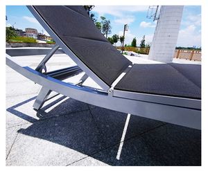 Tumbona de Playa Moderna de <span class=keywords><strong>Aluminio</strong></span>, Ergonómica, Curva, con <span class=keywords><strong>4</strong></span> <span class=keywords><strong>Posiciones</strong></span> Ajustables, en Forma de S, para Uso Junto a la Piscina, Hotel y Villa - Product Image 4