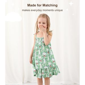 Vestido sin mangas para niñas pequeñas, vestido de verano transpirable con estampado floral y tirantes finos, 2T-5T - Product Image 2