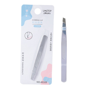 Pince à épiler en acier inoxydable LMLTOP à pointe inclinée pour une épilation précise A0169 - Product Image 5