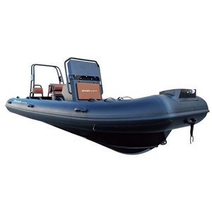 เรือ RIB อลูมิเนียมแบบสปอร์ต 18 ฟุต (5.6 เมตร) พร้อมคอนโซลกลางแบบเป่าลมและหลังคาแข็งสำหรับตกปลา และตัวเรืออลูมิเนียมน้ำหนักเบา ทนทาน - Product Image 2