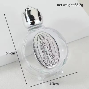 Bottiglie Assortite di Acqua Santa Cattolica, Fiale di Acqua Santa con Medaglie di Santi e Maria, Regalo di Fede Cristiana - Product Image 2