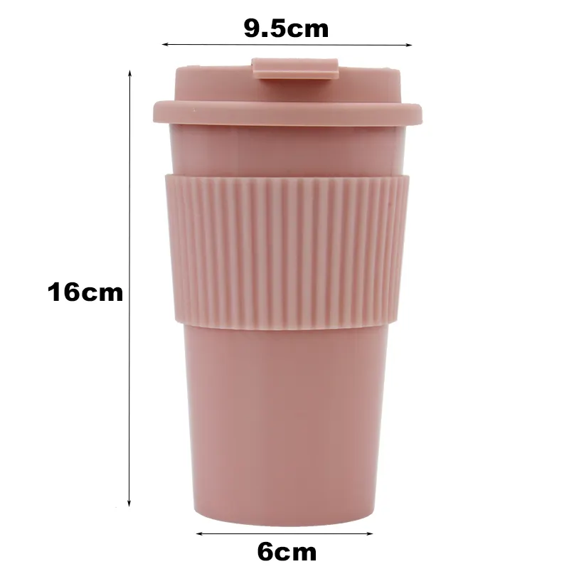 Custom ecological natural mug biodegradable reusable coffee travel mug cup coffee plastic sublimation coffee cup with lids logo