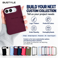 Coque de téléphone en silicone liquide personnalisée avec logo gravé OEM en gros pour iPhone Duo iPhone Fold, cadre avant en PC avec protection d'écran