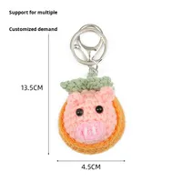 Usine fait à la main Crochet Animal pendentif porte-clés mignon et créatif dessin animé modèles en peluche porte-clés jouets
