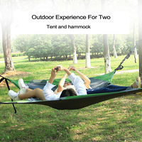 Hamac de camping en plein air, moustiquaire, tente à suspension double couche, arbre de camping, 1 à 2 personnes