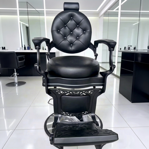 Fauteuil de Barbier Vintage de Luxe Moderne avec Fonction Inclinable pour Salon de Coiffure et Équipement de Barbier - Product Image 1