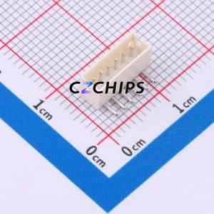 ZX-ZH1.5-WZ6P Wire-to-Board Pin Header Bent Lead Through Hole,P=1.5mm Connector 1x6P 1.5mm Right Angle Insert ZH - Product Image 1