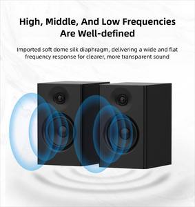 Altavoces <span class=keywords><strong>de</strong></span> <span class=keywords><strong>Estudio</strong></span> Activos 2.0 <span class=keywords><strong>de</strong></span> Madera para Computadora, Sistema <span class=keywords><strong>de</strong></span> Cine en Casa con Crossover <span class=keywords><strong>de</strong></span> Audio Bidireccional V5.3, Woofer y Tweeter <span class=keywords><strong>de</strong></span> 50W - Product Image 5