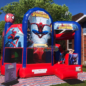 Château gonflable combiné Spiderman commercial à <span class=keywords><strong>prix</strong></span> avantageux, château gonflable avec toboggan, vente chaude - Product Image 3