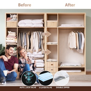 Transparent étanche Compression sacs de <span class=keywords><strong>rangement</strong></span> vêtements <span class=keywords><strong>aspirateur</strong></span> économiseur d'espace joint nettoyant Transparent étanche vêtements joint - Product Image 6