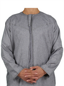 Vêtements de prière islamiques pour hommes CCY Omani, costume Thobe avec pantalon, manches longues, <span class=keywords><strong>Qamis</strong></span> <span class=keywords><strong>Homme</strong></span> Musulman, Jubbah, <span class=keywords><strong>ensemble</strong></span> deux pièces - Product Image 2