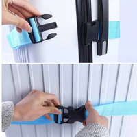Sangle de bagage réglable écologique personnalisée avec boucle en plastique, ceinture de valise, sangle de fixation pour l'emballage en voyage