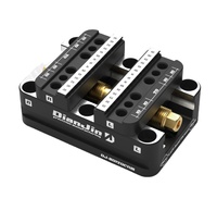Étau de banc CNC auto-centrant en acier, fixation quatre ou cinq axes avec bloc L à changement rapide à point zéro et plaque de pont quatre axes