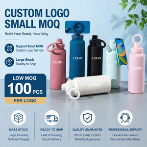 Botella de Agua de Acero Inoxidable de Doble Capa de 32 oz con Logotipo Personalizado, Tapa Magnética con Soporte para Teléfono, Tapa para Beber Directo, Regalo Empresarial - Product Image 1