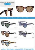 Lunettes de soleil polarisées œil-de-chat à monture fine en acétate, style luxueux hautement sophistiqué, avec logo personnalisé