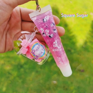 <strong>Vegan</strong> Clear Kids Keychain Your Logo Containers Ready Made Glossy Vendor Tropical <strong>Bulk</strong> Strater Kit Sweet Candy Lip Gloss - Product Image 2