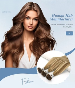 Extensiones de Cabello Humano Ruso al por Mayor con Punta Plana de Queratina, Extensiones de Cabello Remy Ruso <span class=keywords><strong>Virgen</strong></span> Doble Trama con Punta K - Product Image 6