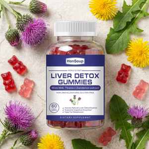 Gummies de soutien hépatique à la formule OEM <span class=keywords><strong>Xylitol</strong></span> & Erythritol sucrées avec B12 et Folate pour une flore hépatique et intestinale saines - Product Image 1
