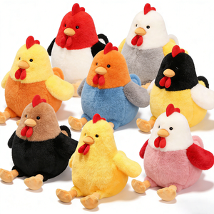 Vente directe : Adorable jouet en peluche douce en forme de poulet, taille personnalisable avec yeux en plastique, compagnon de sommeil - Product Image 3