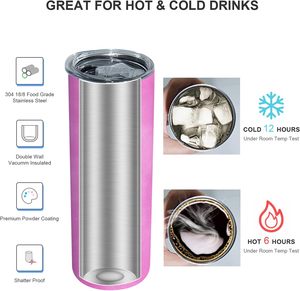 Gobelets à sublimation droits de 20oz Gobelet <span class=keywords><strong>mince</strong></span> isolé à changement de couleur UV - Product Image 3