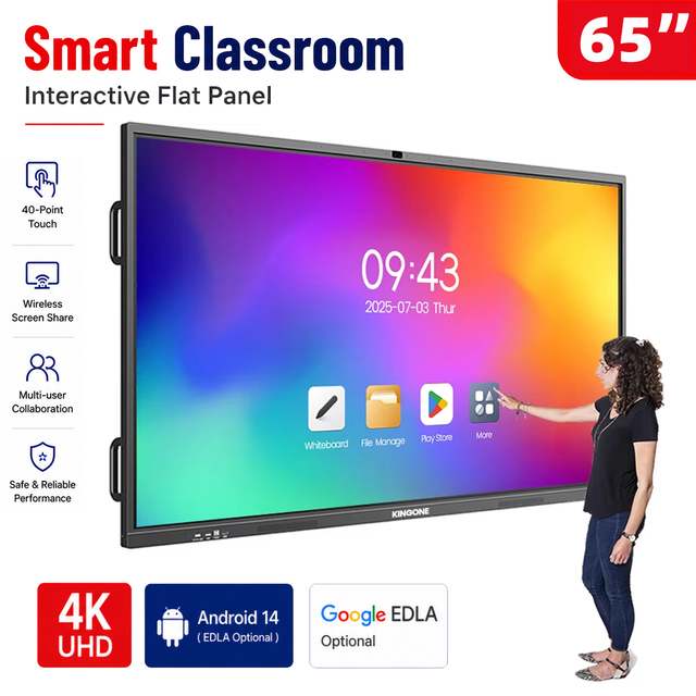 Hot Selling 4K HD AI Classroom 65 75 86 Inch Digital Whiteboard Lcd Interactive Smart Panel Display for Teaching