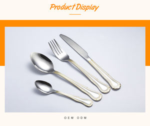 ชุดเครื่องใช้บนโต๊ะอาหารสแตนเลส410เครื่องใช้บนโต๊ะอาหารชุดเครื่องใช้บนโต๊ะอาหารปลอดภัยส้อมชาช้อนทองชุดช้อนส้อมสำหรับงานแต่งงาน - Product Image 6