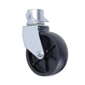Trailer Jack Jockey Wheel 6*2 polegadas plástico removível giratória substituição do assoalho do giro