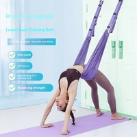 Sangle de yoga aérien en coton polyester – Hamac d'entraînement pour l'ouverture des hanches, les étirements des jambes, la flexibilité et les inversions