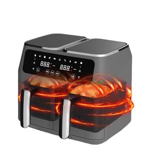 Friteuse domestique 6L 8L 10L 12L à écran tactile avec double air Four friteuse électrique Friteuses intelligentes à double air avec <span class=keywords><strong>2</strong></span> paniers indépendants - Product Image 1