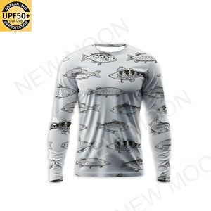 เสื้อตกปลาผู้ชาย UPF 50 แห้งเร็ว ระบายอากาศได้ดี ผลิตจากโพลีเอสเตอร์ แขนยาว ป้องกันรังสียูวี เสื้อผ้าตกปลาสำหรับฤดูร้อน - Product Image 6