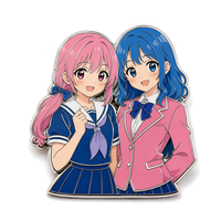 Broche en émail souple personnalisée sur le thème de la vie scolaire, badge de revers pour sports d'hiver, vente en gros, broche mignonne, cadeau souvenir, broche en émail anime d'amitié