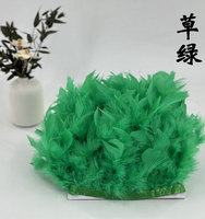Haute qualité pas cher dinde plume frange garnitures blanc teint plume pour vêtements robe bricolage artisanat Costume