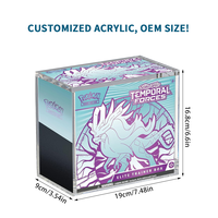 Boîte de rangement en acrylique pour cartes Elite Trainer Box avec couvercle renforcé, épaisseur 5+8mm, pour la conservation de votre collection ETB