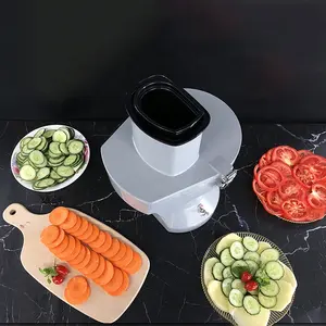 Sıcak satış elektrikli patates salatalık soğan dilimleyici parçalayıcı Dicer Chopper küçük otomatik sebze kesici kesme makinası