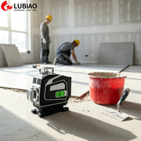 Niveau laser rotatif 360° vert/rouge 16 lignes pour intérieur/extérieur, construction, nivellement mural, mesure laser rotative 12°