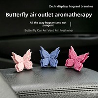 Diffuseur de parfum papillon en plâtre pour grille d'aération de voiture, ornement décoratif personnalisé avec logo, cadeau pour femme, vente en gros