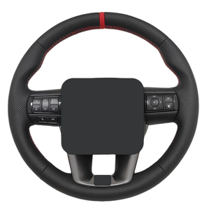 Maßgefertigtes <span class=keywords><strong>GR</strong></span> Logo Design Sportlenkrad für Hilux Fortuner LC79 M6/<span class=keywords><strong>A7</strong></span>/A4/M4 Modelle Rote Naht Leder mit LED-Anzeige - Product Image 2