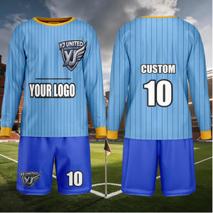 Camiseta de Fútbol Personalizada OEM ODM Azul Cielo y Blanca, 100% Poliéster, Jersey de Equipo de Fútbol con Tela Absorbente de Humedad para Entrenamiento y Partido - Product Image 2