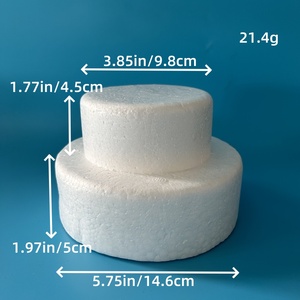 Trắng Polystyrene xốp đĩa giả bánh - Product Image 4