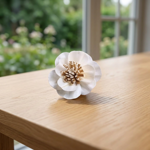Rosa Artificial de Madera Sola Blanca al por Mayor, 5 cm, Ecológica, 100% Natural, para Decoración de Bodas, Salas de Estar y Uso en Interiores - Product Image 3
