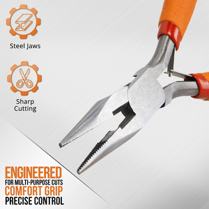 5Pcs Jewelry Mini <strong>Pliers</strong> <strong>Set</strong> with Spring - Precision Steel Tips &amp; Ergonomic PVC Handles for Beading Craft Repair Tools - Product Image 2