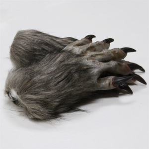 Gants d'effroiement en latex à griffes de loup pour Halloween, jeu de rôle, cosplay de loup, accessoires et accessoires de costume d'horreur pour festival - Product Image 2